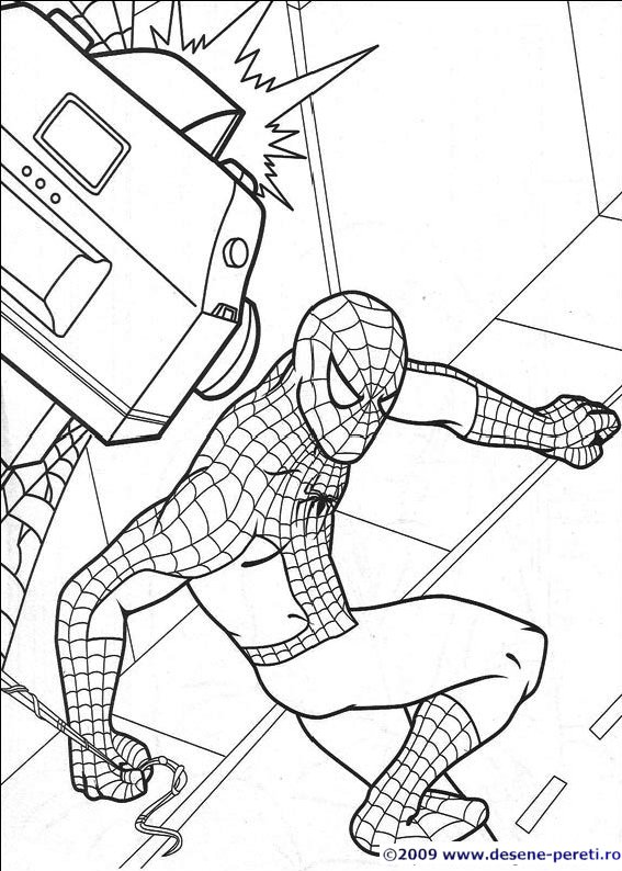 Spiderman desene de colorat
